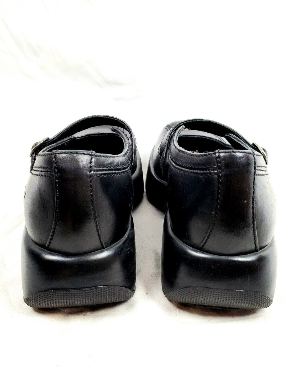 Dansko Chunky Black Leather Platform Mary Jane Shoe - Picture 5 of 11